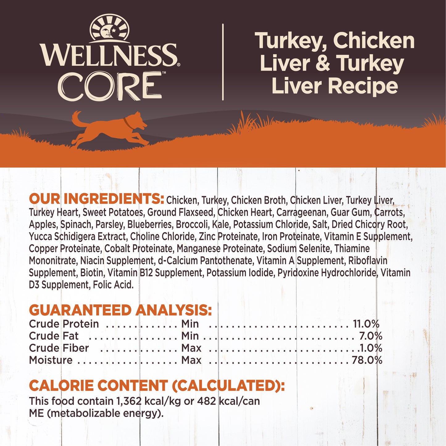 Wellness Core Turkey, Chicken Liver & Turkey Liver Formula Wet Dog Food 12.5oz
