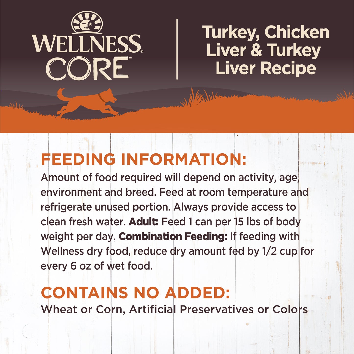 Wellness Core Turkey, Chicken Liver & Turkey Liver Formula Wet Dog Food 12.5oz