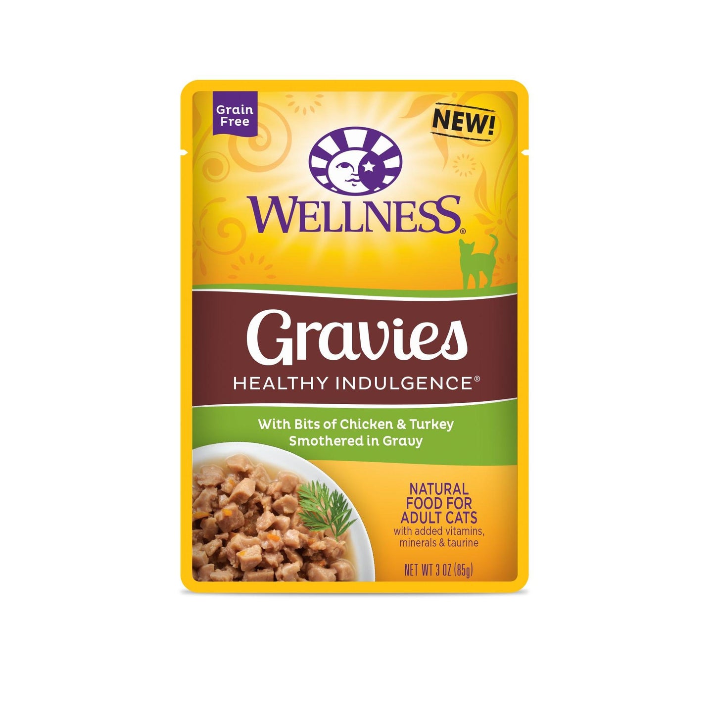 Wellness Healthy Indulgence Gravies Chicken & Turkey Wet Cat Food 3oz