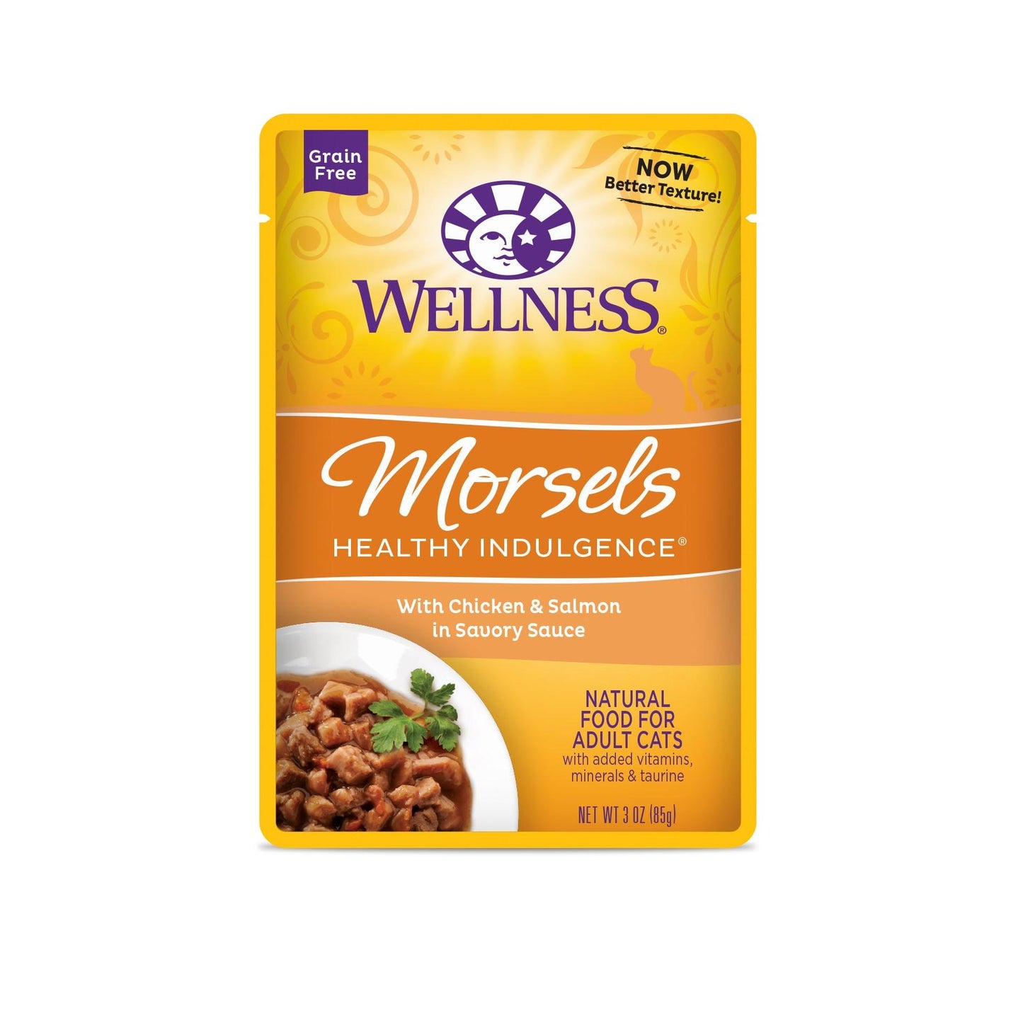 Wellness Healthy Indulgence Morsels Chicken & Salmon Wet Cat Food 3oz