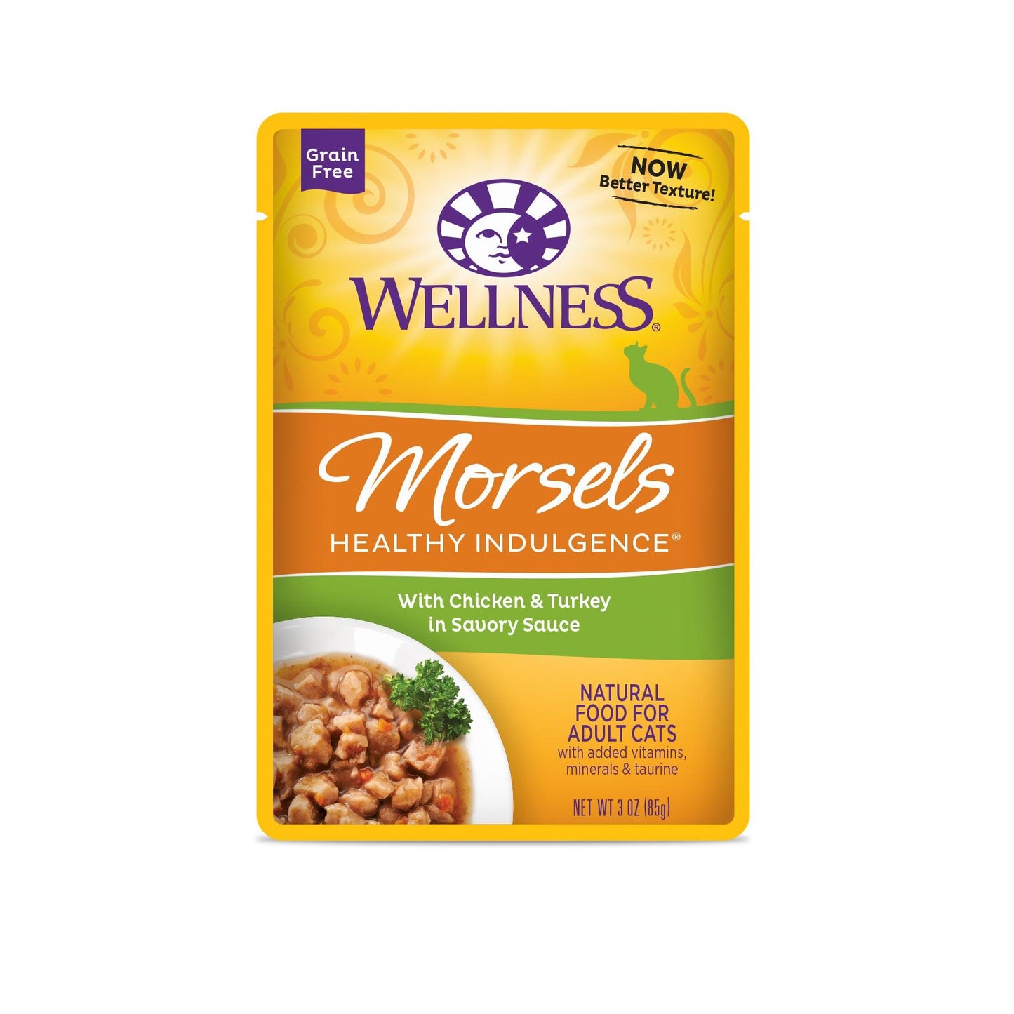 Wellness Healthy Indulgence Morsels Chicken & Turkey Wet Cat Food 3oz