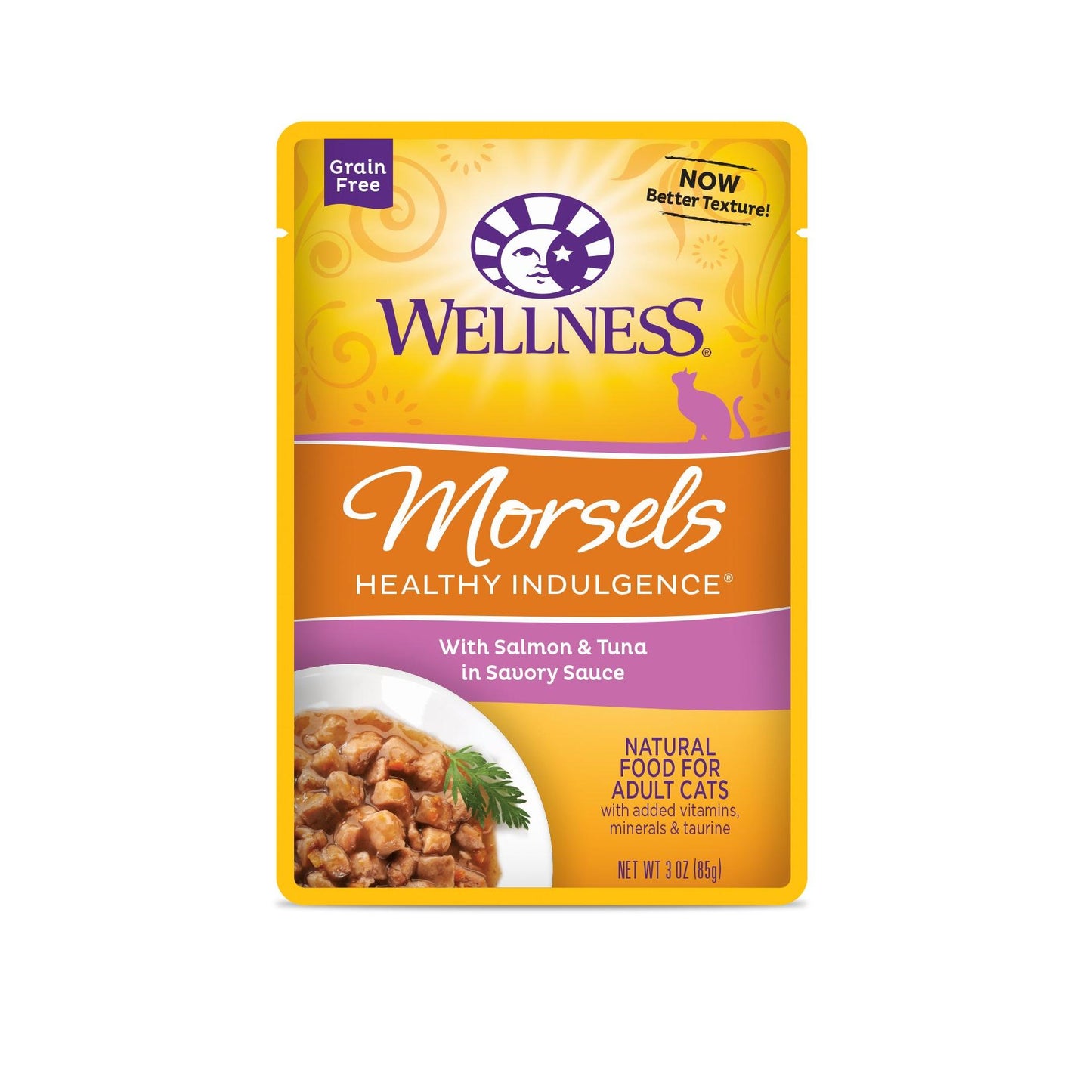 Wellness Healthy Indulgence Morsels Salmon & Tuna Wet Cat Food 3oz