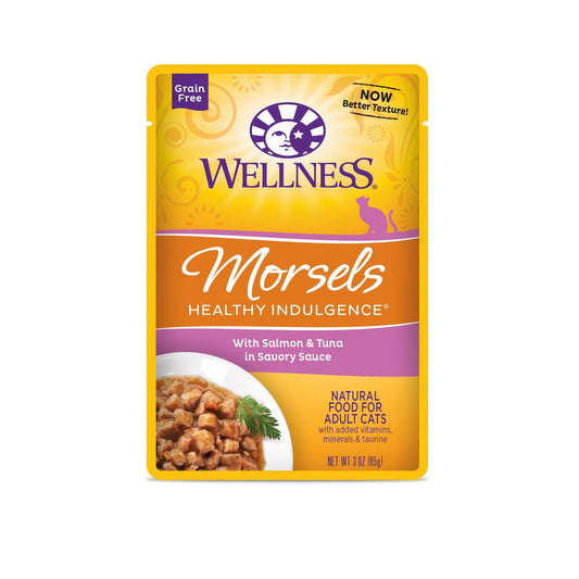 Wellness Healthy Indulgence Morsels Salmon & Tuna Wet Cat Food 3oz