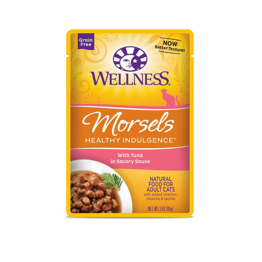 Wellness Healthy Indulgence Morsels Tuna Wet Cat Food 3oz