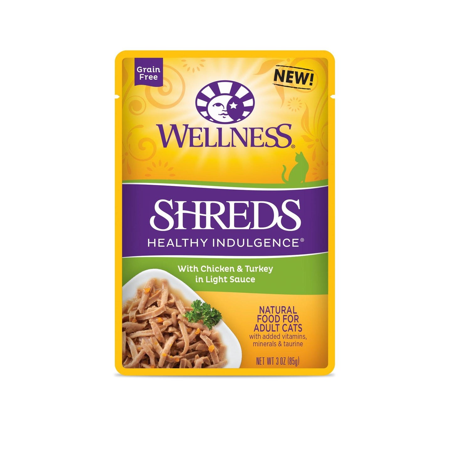 Wellness Healthy Indulgence Shreds Chicken & Turkey Wet Cat Food 3oz