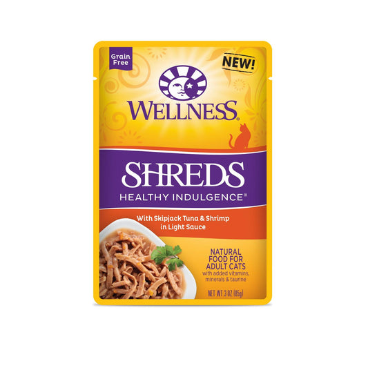 Wellness Healthy Indulgence Shreds Tuna & Shrimp Wet Cat Food 3oz