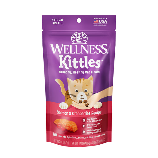Wellness Kittles Salmon & Cranberries Recipe Cat Treats 2oz