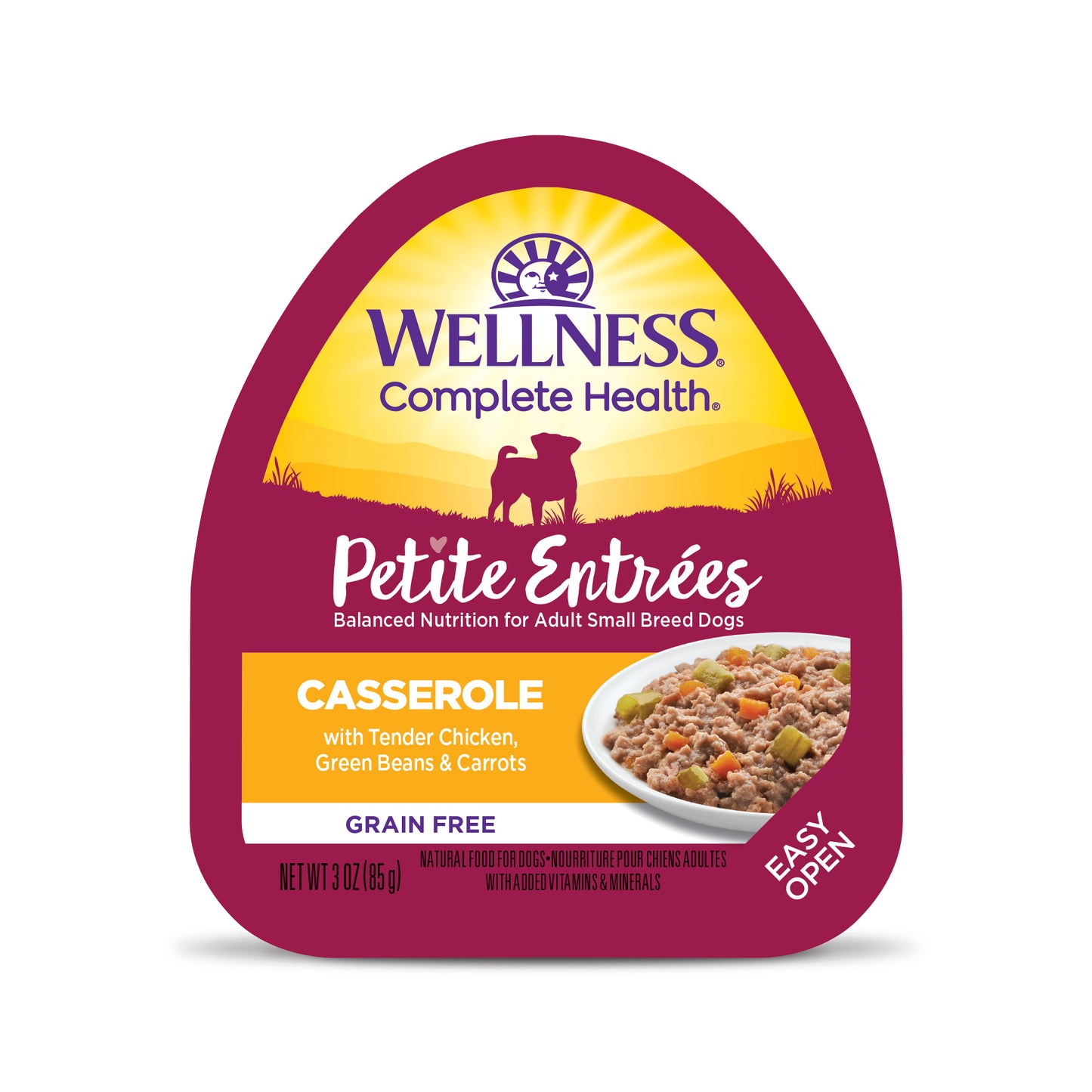 Wellness Petite Entrées Casserole With Tender Chicken, Green Beans & Carrots Wet Dog Food 3oz