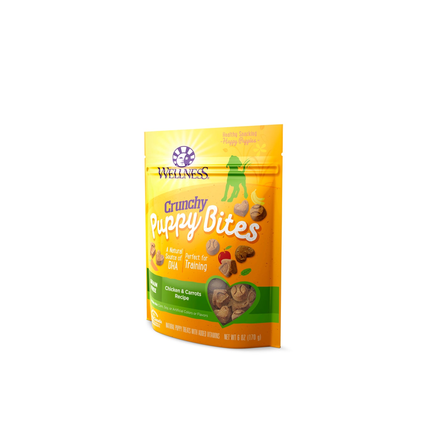 Wellness Puppy Bites Crunchy Chicken & Carrots Recipe Dog Treats 6oz