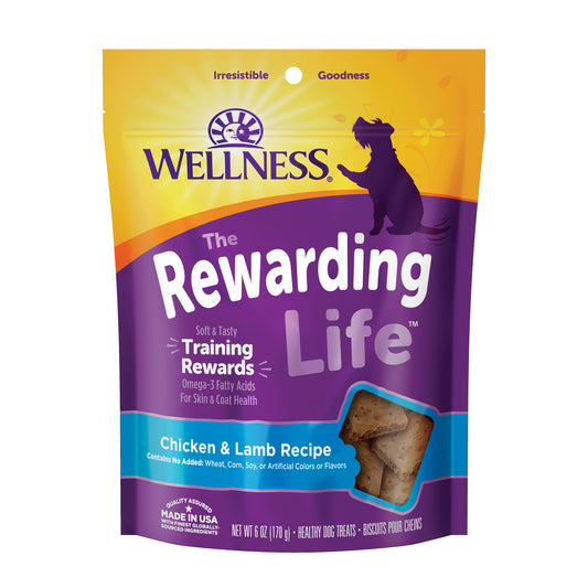 Wellness Rewarding Life Chicken & Lamb Recipe Dog Treats 6oz