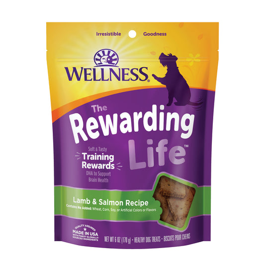 Wellness Rewarding Life Lamb & Salmon Recipe Dog Treats 6oz