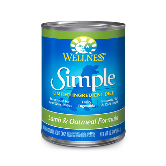 Wellness Simple Lamb & Oatmeal Formula Wet Dog Food 12.5oz
