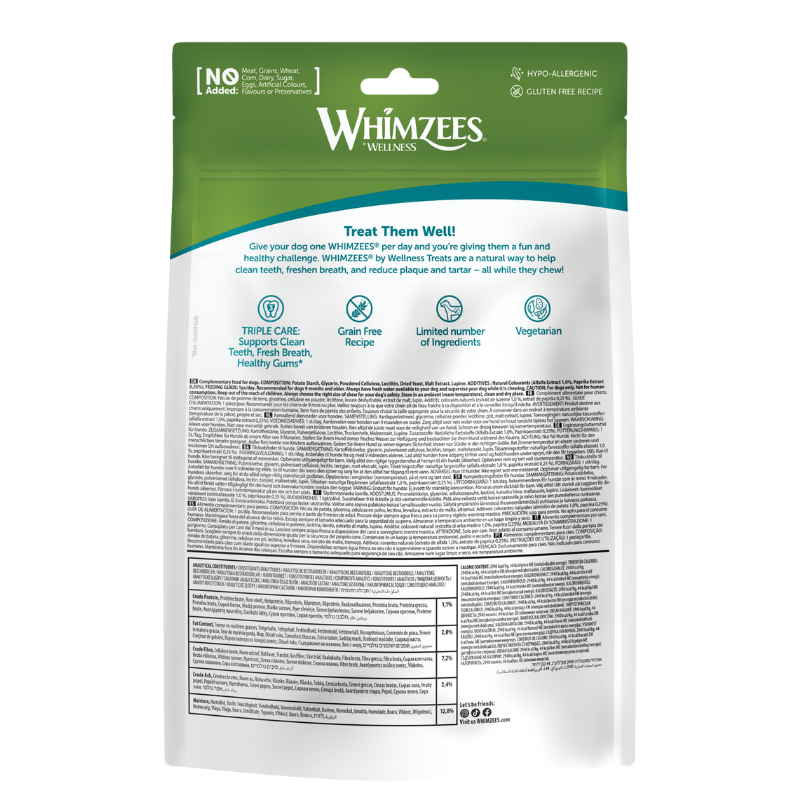 Whimzees Stix Medium Grain-Free Dental Dog Treats 14pc