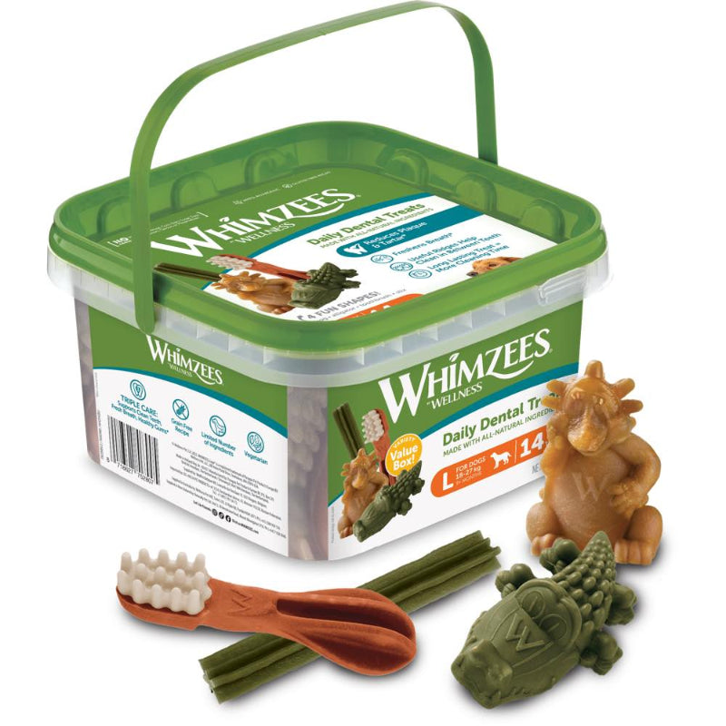 Whimzees Variety Value Box Large Grain-Free Dental Dog Treats 14pc