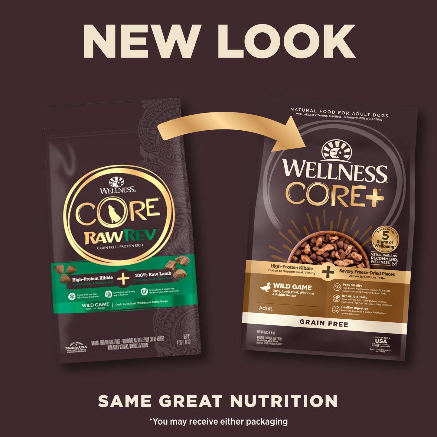 Wellness CORE+ (RawRev) Wild Game Dry Dog Food