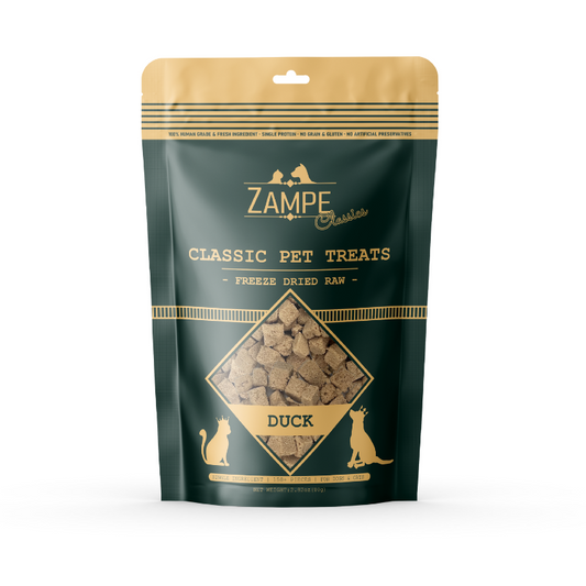 Zampe Freeze Dried Duck Treats For Cats & Dogs - 80g