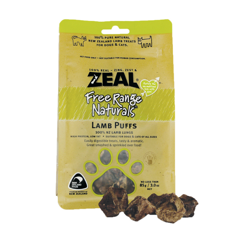 Zeal Dried Lamb Puffs Cat & Dog Treats - 85g