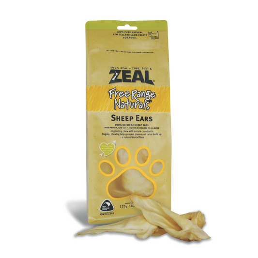 Zeal Dried Sheep Ears Dog Treats - 125g