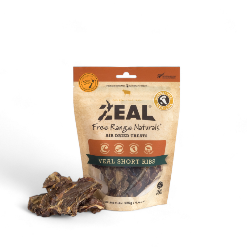 Zeal Dried Veal Short Ribs Dog Treats - 125g