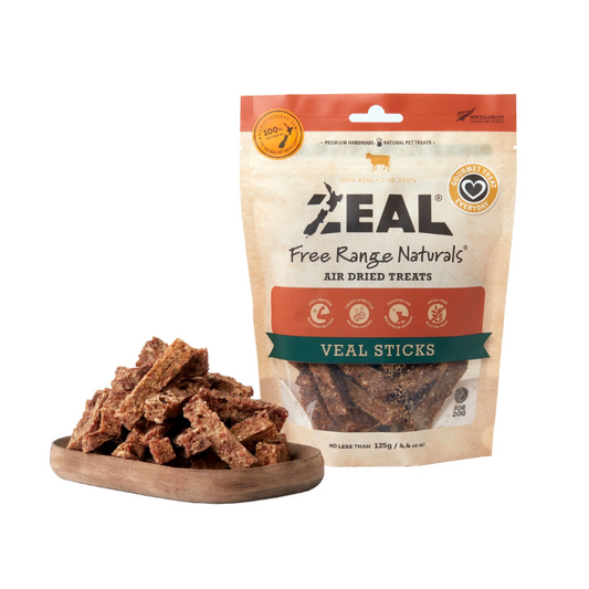 Zeal Dried Veal Sticks Dog Treats - 125g
