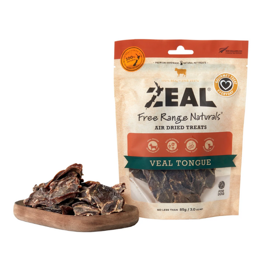 Zeal Dried Veal Tongue Dog Treats - 85g