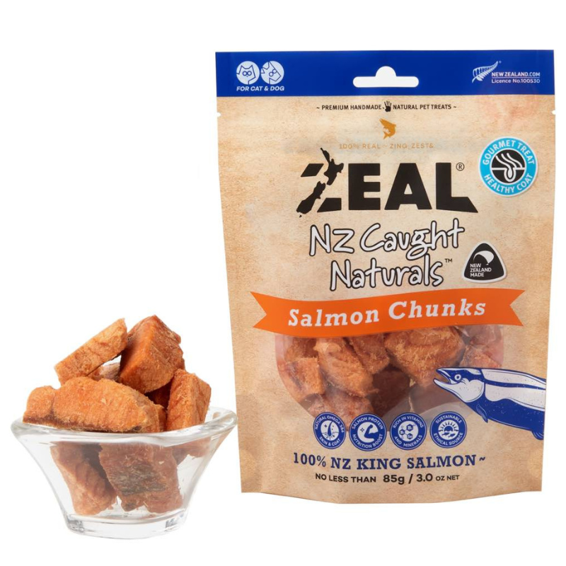 Zeal Freeze Dried Salmon Chunks Cat & Dog Treats - 85g
