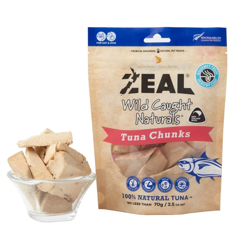 Zeal Freeze Dried Tuna Chunks Cat & Dog Treats - 70g