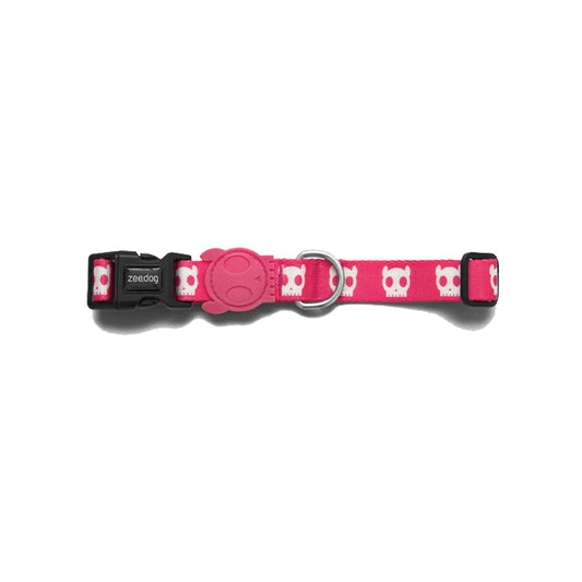 ZeeDog Pink Skull Collar