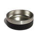 Black ZeeDog Tuff Bowl, a durable stainless steel dog bowl with a non-slip silicone base.