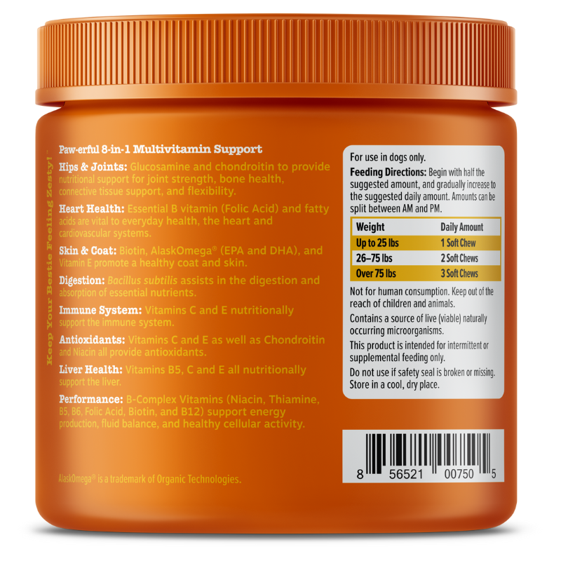 Zesty Paws 8-in-1 Bites Chicken Flavor Dog Supplement Chews - 90ct