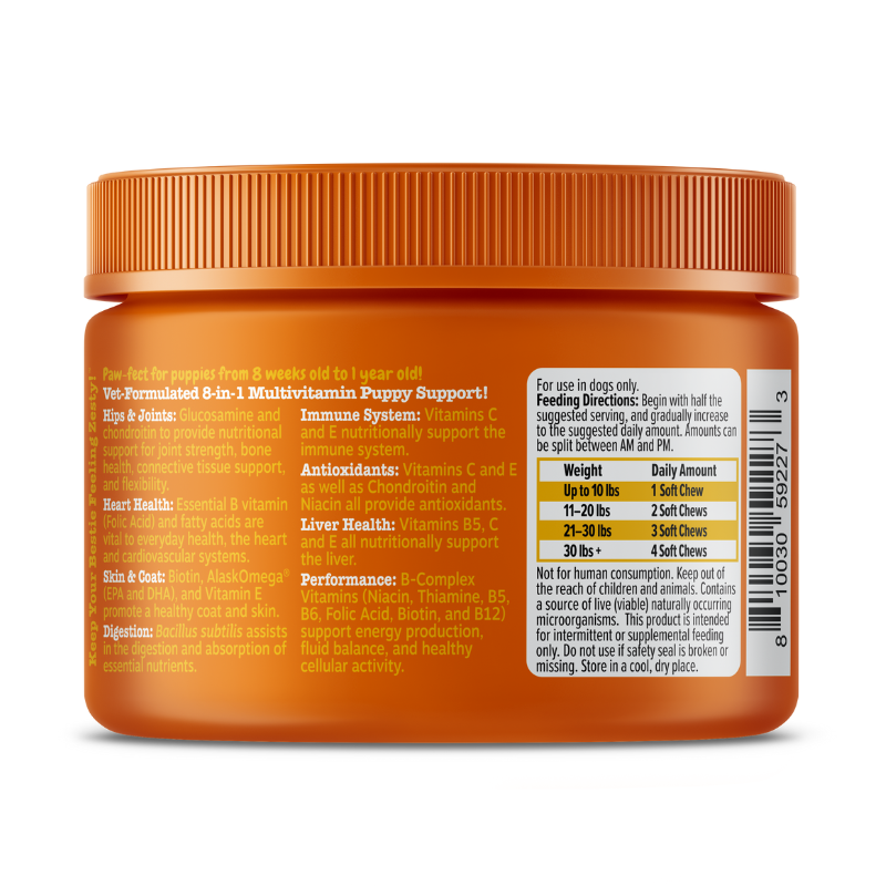 Zesty Paws Puppy 8-in-1 Bites Multivitamin Chicken Flavor Dog Supplement Chews - 90ct