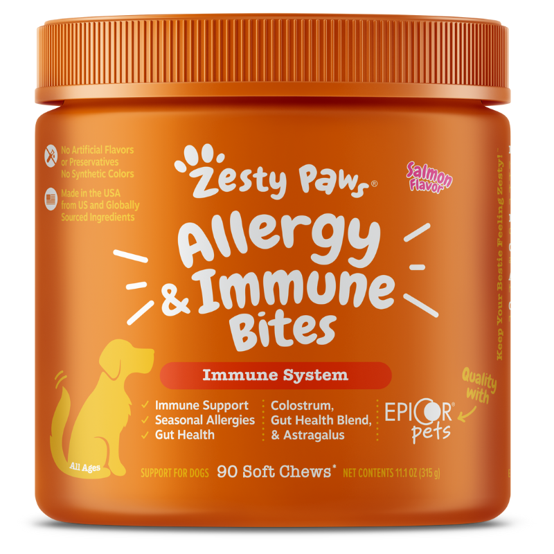 Zesty Paws Salmon Bites Salmon Flavor Dog Supplement Chews - 90ct