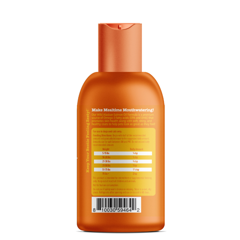 Zesty Paws Wild Alaskan Salmon Oil Supplement For Cats & Dogs [3 Sizes]