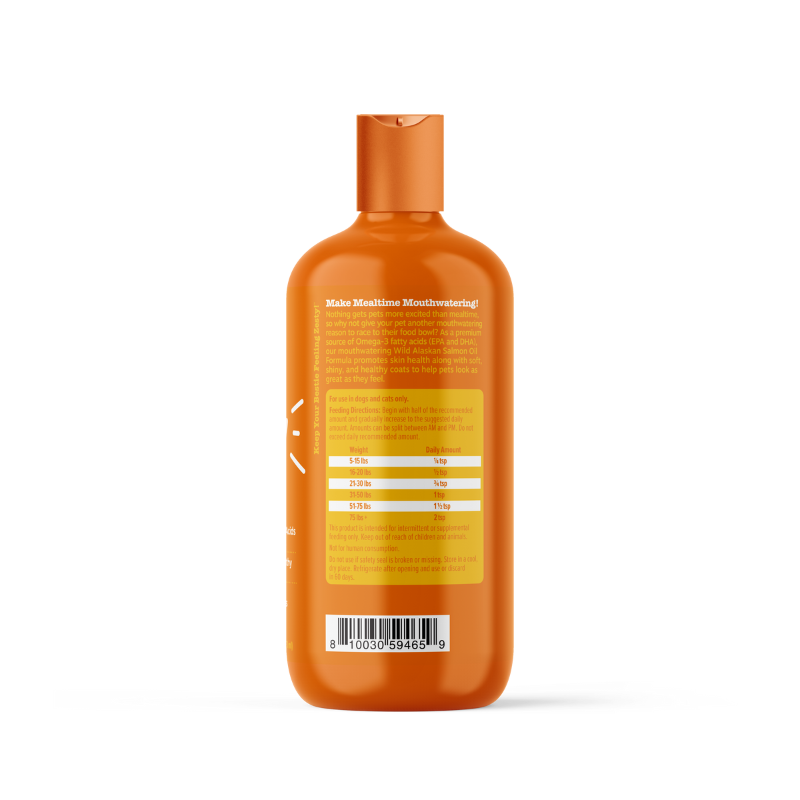 Zesty Paws Wild Alaskan Salmon Oil Supplement For Cats & Dogs [3 Sizes]