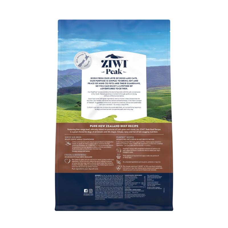 ZiwiPeak Air-Dried Beef Dog Food [4 Sizes]