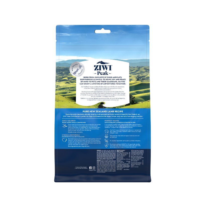 ZiwiPeak Air-Dried Lamb Dog Food [3 Sizes]