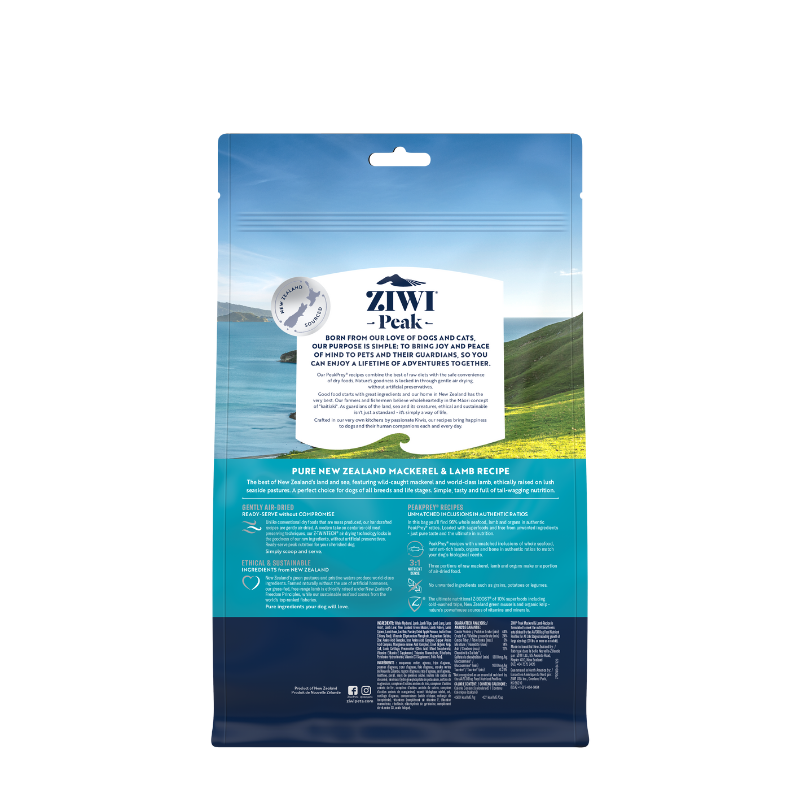 ZiwiPeak Air-Dried Mackerel & Lamb Dog Food [4 Sizes]