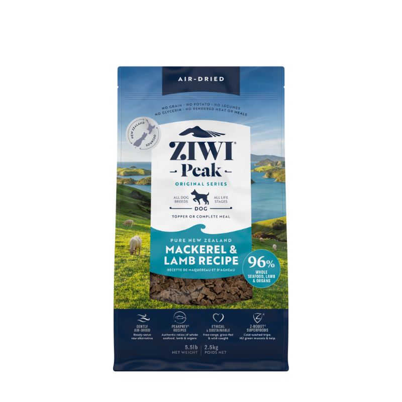 ZiwiPeak Air-Dried Mackerel & Lamb Dog Food [4 Sizes]