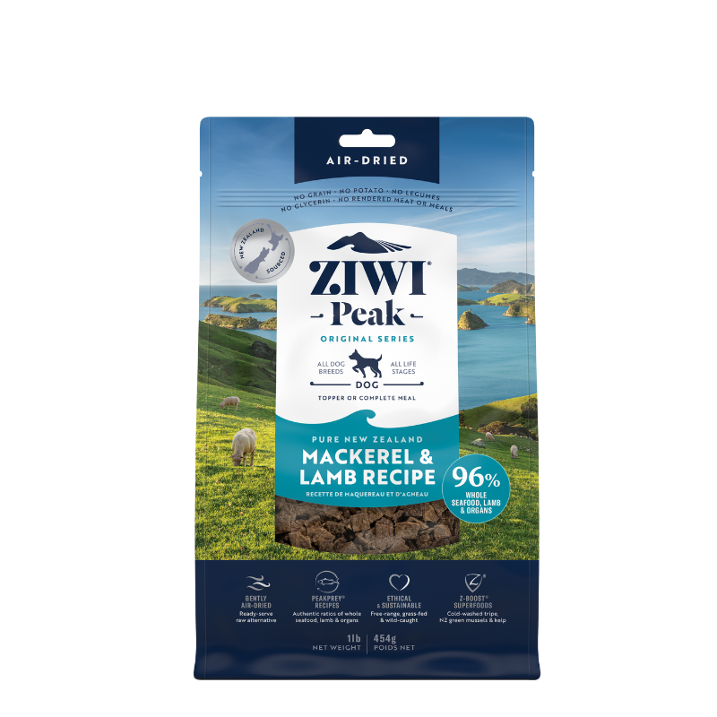 ZiwiPeak Air-Dried Mackerel & Lamb Dog Food [4 Sizes]