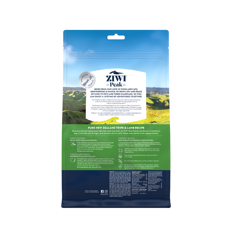 ZiwiPeak Air-Dried Tripe & Lamb Dog Food [3 Sizes]
