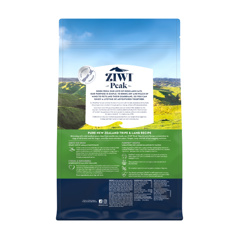 ZiwiPeak Air-Dried Tripe & Lamb Dog Food [3 Sizes]
