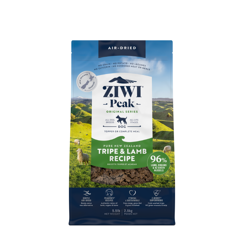 ZiwiPeak Air-Dried Tripe & Lamb Dog Food [3 Sizes]