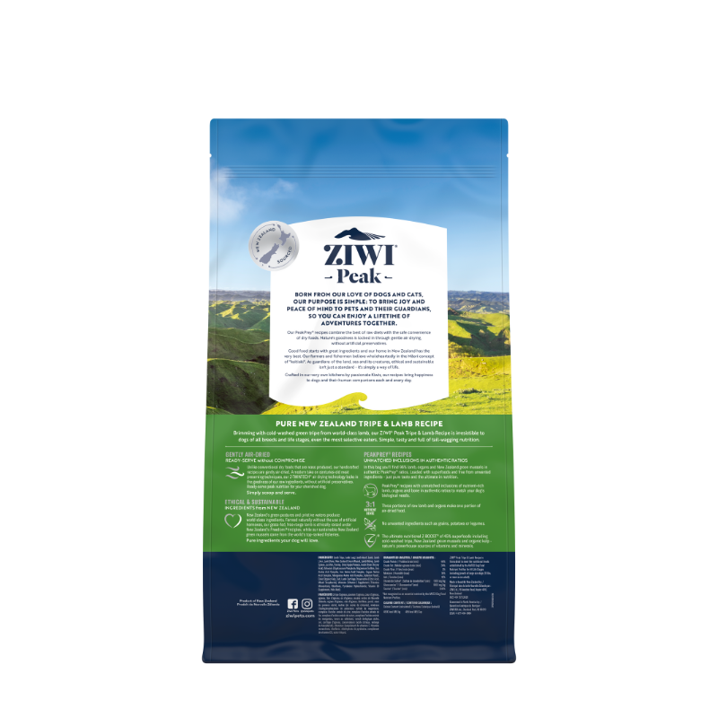 ZiwiPeak Air-Dried Tripe & Lamb Dog Food [3 Sizes]