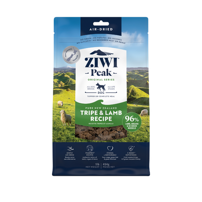 ZiwiPeak Air-Dried Tripe & Lamb Dog Food [3 Sizes]