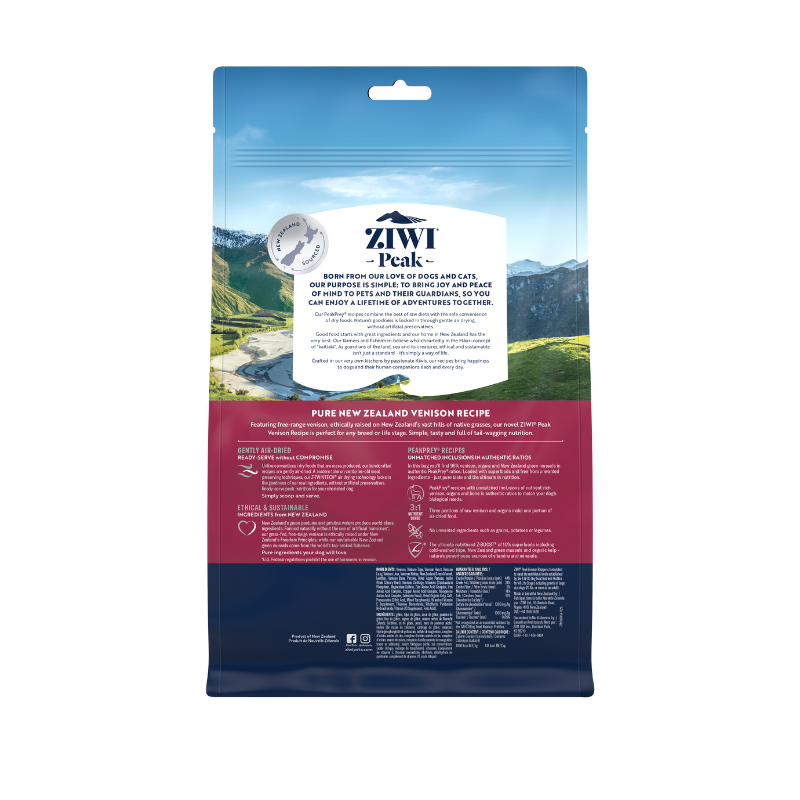 ZiwiPeak Air-Dried Venison Dog Food [3 Sizes]