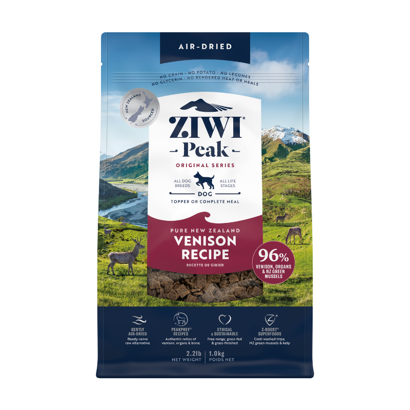 ZiwiPeak Air-Dried Venison Dog Food [3 Sizes]