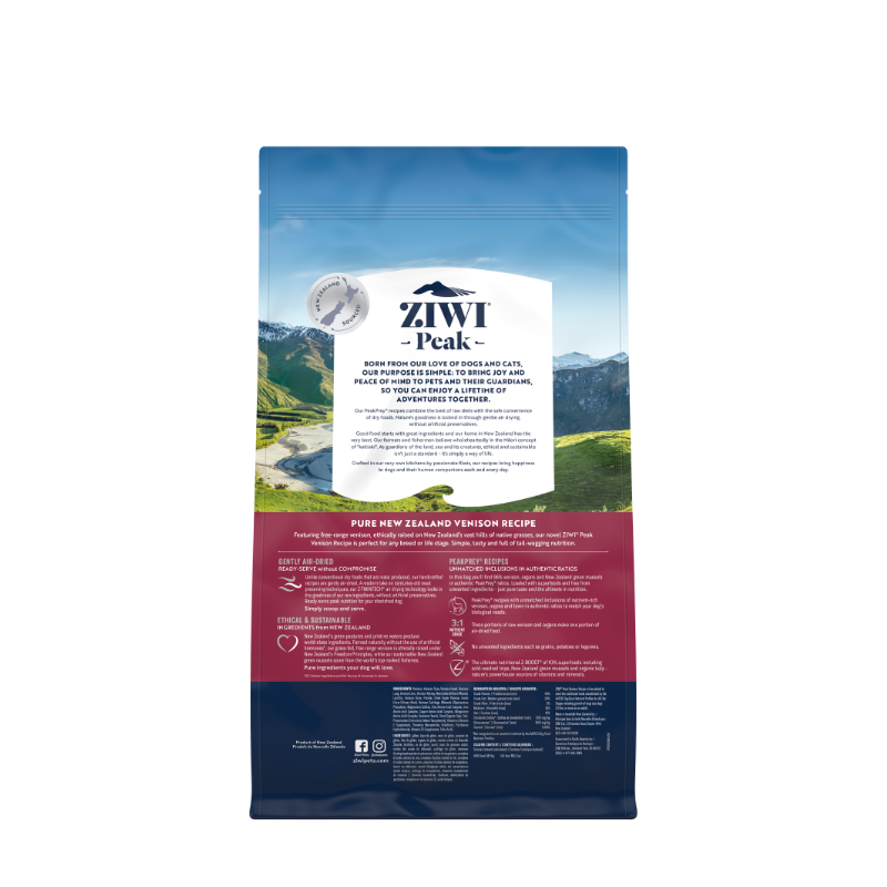 ZiwiPeak Air-Dried Venison Dog Food [3 Sizes]