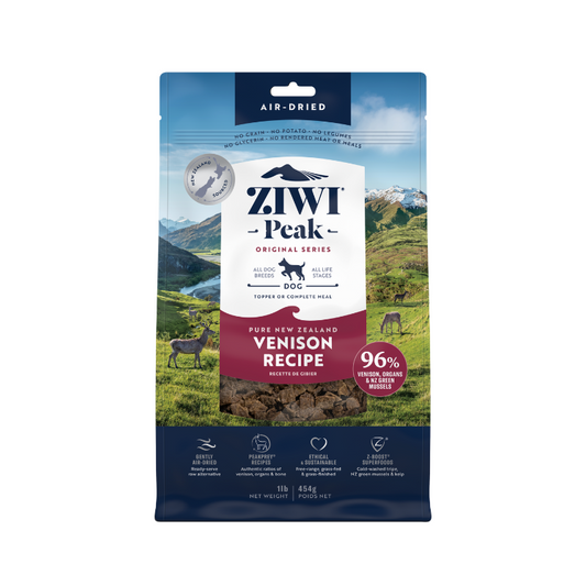 ZiwiPeak Air-Dried Venison Dog Food [3 Sizes]