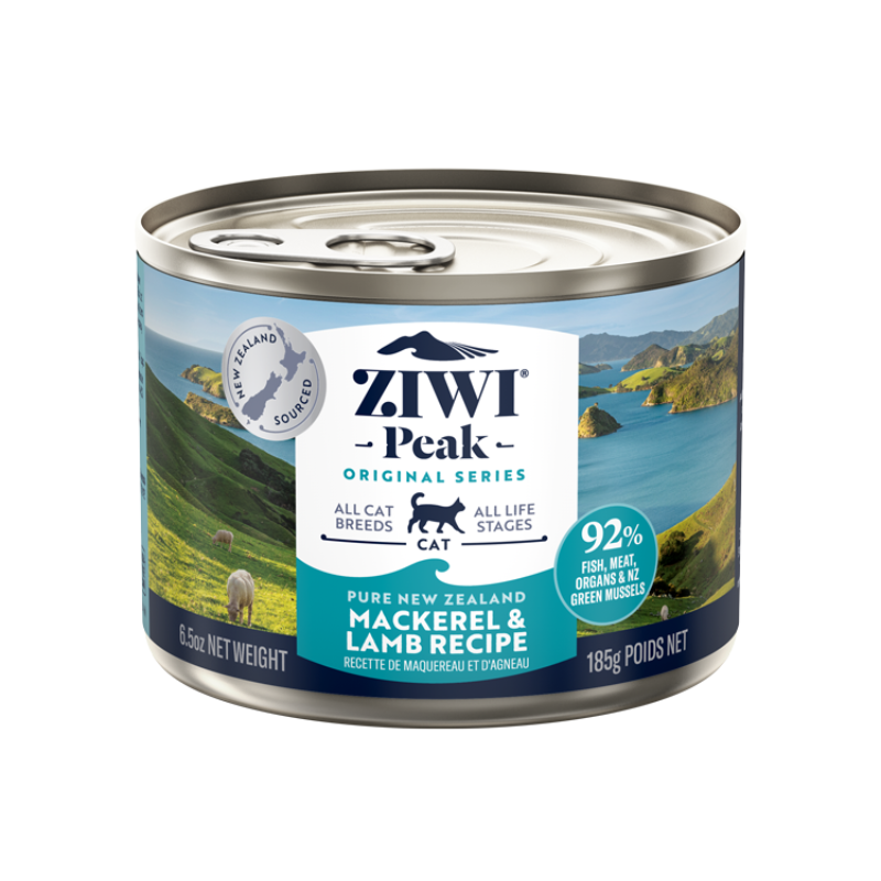 ZiwiPeak Mackerel & Lamb Grain-Free Canned Cat Food [2 Sizes]