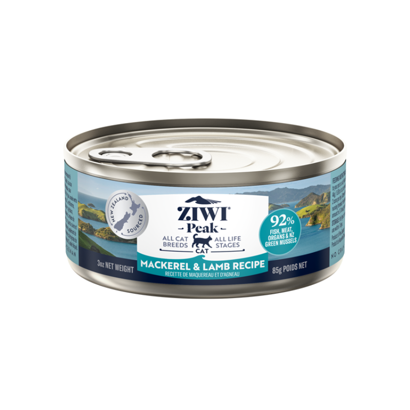 ZiwiPeak Mackerel & Lamb Grain-Free Canned Cat Food [2 Sizes]